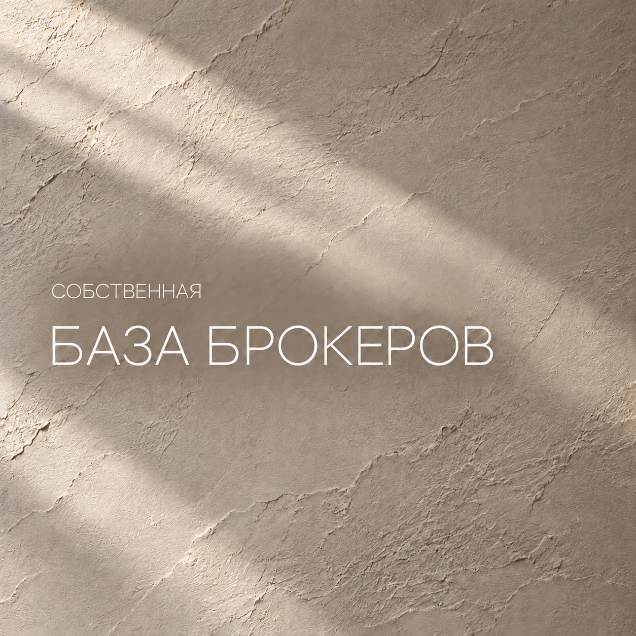 Собственная база брокеров